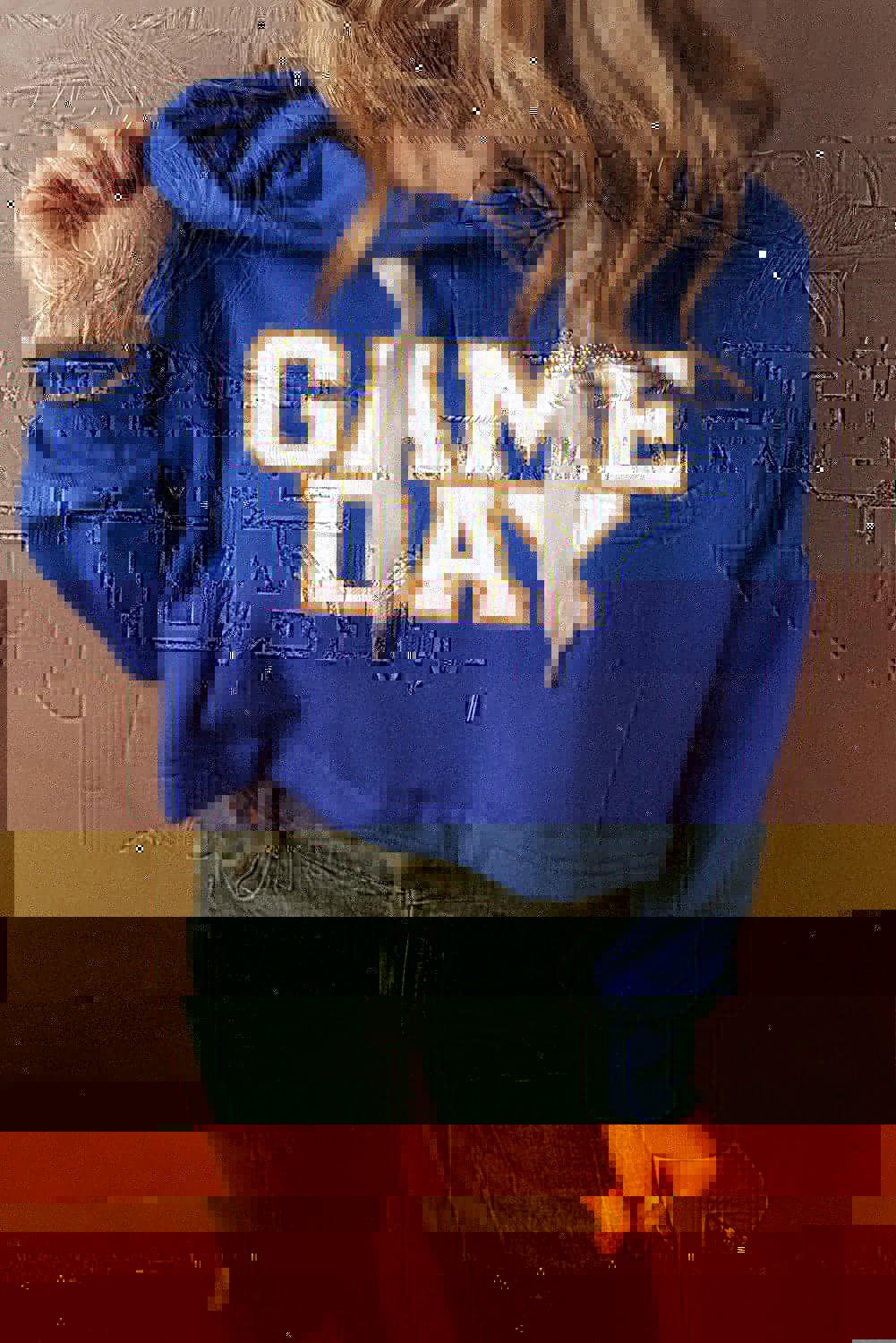 GAME DAY Drawstring Long Sleeve Hoodie